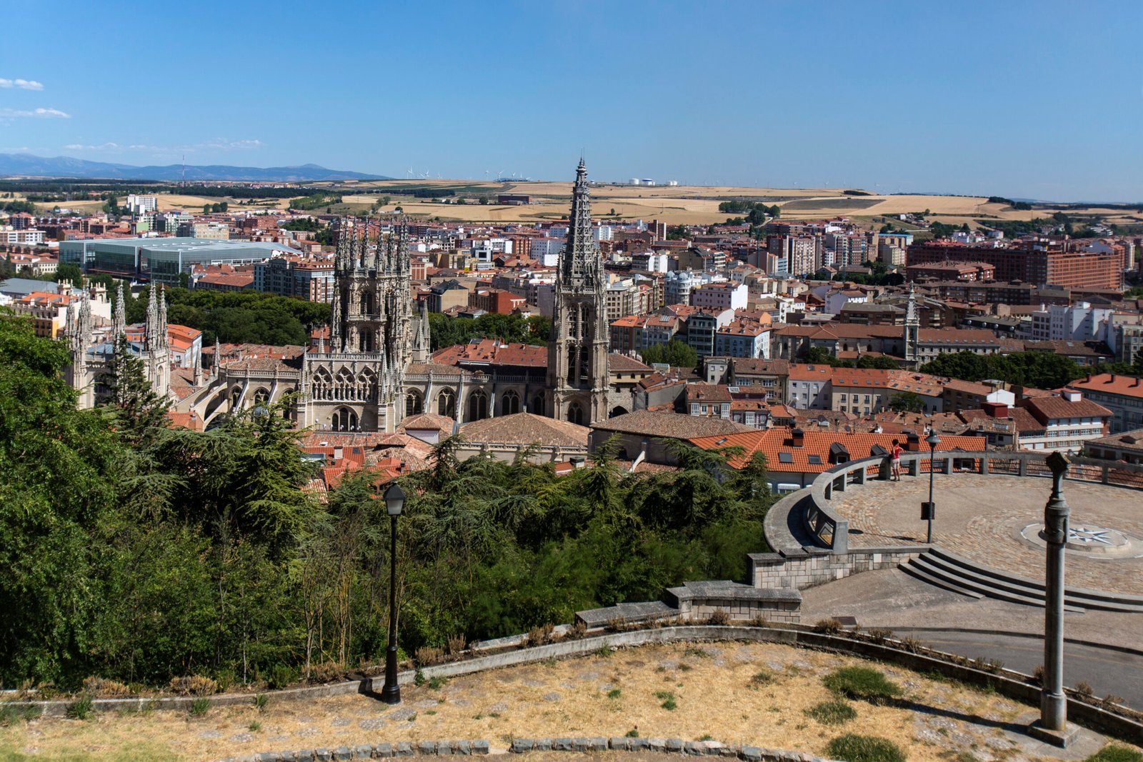 Burgos Cathedral and the city of Burgos in the Castilla y Leon region of northern Spain.